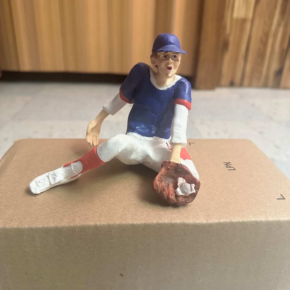 Sliding Baseball Figurine